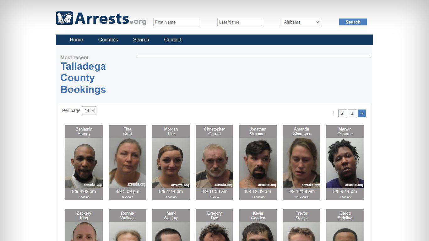 Talladega County Arrests and Inmate Search